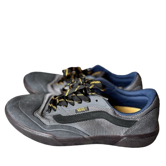 Vans AVE Pro Skate Shoes Men's Size 7.5 Grey Yellow Lace Up Sneakers Women's 9 - Picture 4 of 6